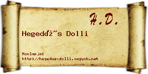 Hegedűs Dolli névjegykártya